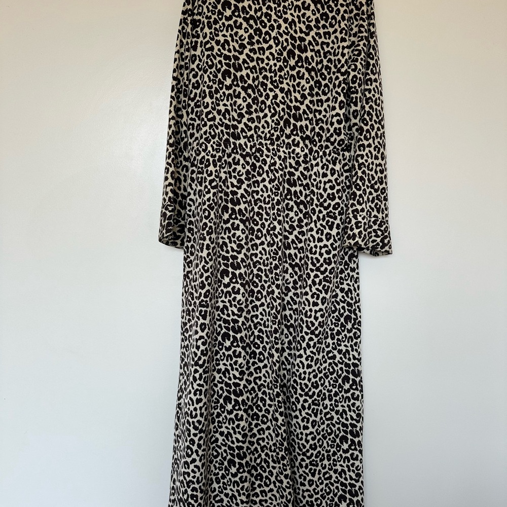 Something Navy Animal Print Long Robe - Picture 5 of 8